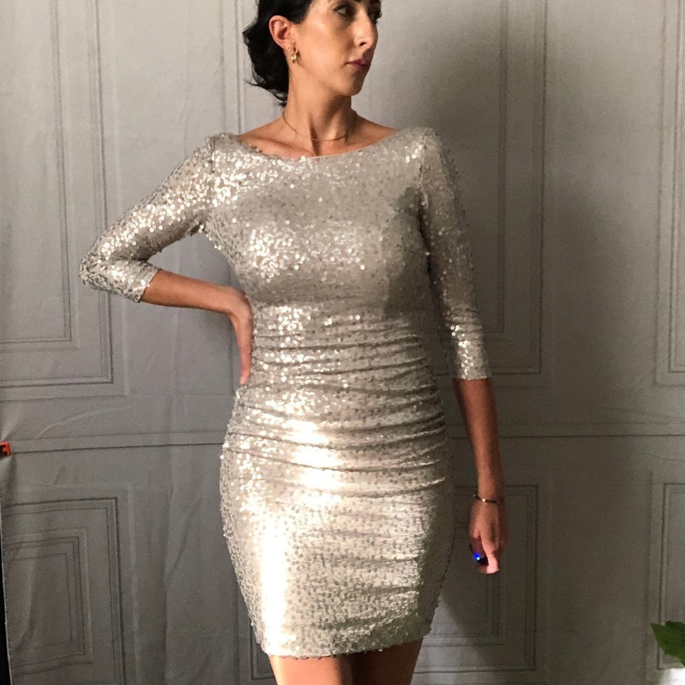 Silver Sequin Dress
